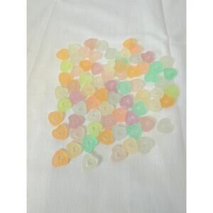 Pastel HeartShaped Sugary Coating Assorted 73 Frosted Hearts Nail Craft Art